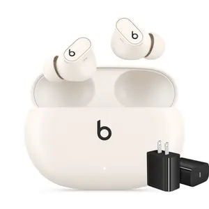 Beats Studio Buds + True Wireless Noise Cancelling Earbuds with USB-C Wall Charger - Ivory - MQLJ3LL/A