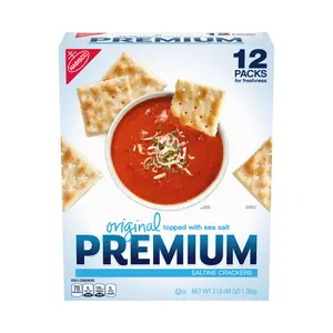 Nabisco Premium Original Premium Saltine Crackers, Topped with Seasalt, Lunch Snacks