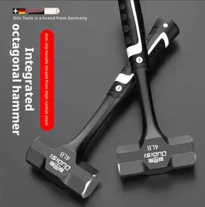 A sturdy octagonal hammer, weighing 2/3/4 pounds, designed for breaking through solid walls, featuring an ergonomic TPR handle and a rust-resistant coating