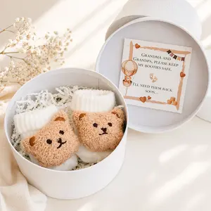 Grandma and Grandpa Pregnancy Announcement Box – Custom Baby Booties Gift