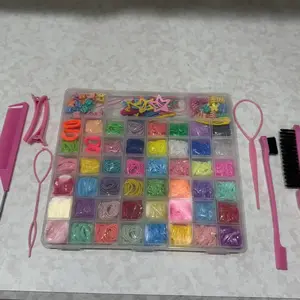 32 Colors Small Hair Rubber Bands with 16 Hair Styling Tools, 2000 count Elastic Girl  Hair Ties Mini Hair Bands with Hair Elastic  Hair Accessories Xmas Stuff for Girls