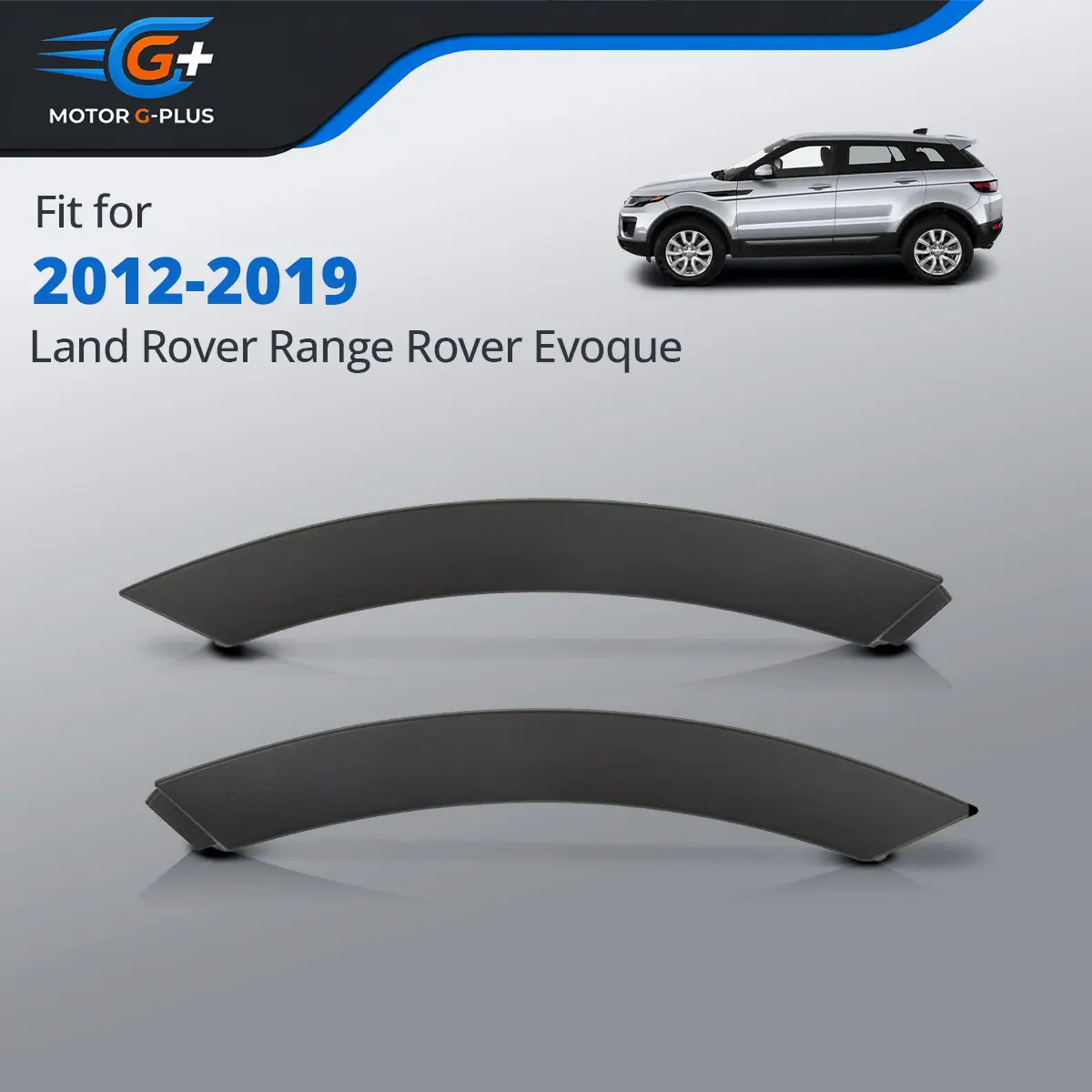 MOTOR GPLUS Perfect Fit Car Exterior Mud Flaps & Splash Guards - Front Arch Door Molding, Rear Wheel Protection Body Kit Accessories, Factory Direct Pair Set for Land Rover Range Rover Evoque (2012-2019) Car Accessory, Vehicle, 1 Pair (Left+Right)