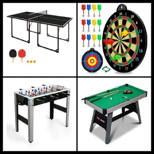 4 Games choices for any room darts pool table ping pong foosball for man cave game room kids room indoor outdoor