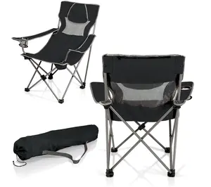 Campsite Camp Chair Portable with Comfortable Padding Zippered Pocket Drink Holder & Carrying Bag Supports 300 lbs