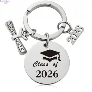 Class of 2026 Stainless Steel Graduation Keychain, Meaningful Keepsake Graduation Gift for High School & College Graduates, Unisex Charm Present for Him Her, Graduation Gifts,summervibes