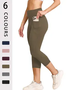 Women’s High Waisted Capri Pants with Pockets, Super Soft Tummy Control Yoga Pants, Sporty Style for Workout, Running & Everyday Wear