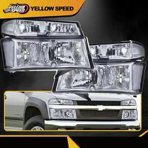 Fits For 2004-2012 GMC Canyon Chevy Colorado Pair Headlights Front Bumper Lamps