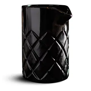 Black Out Cocktail Yarai Mixing Glass - Black Bar Mixer Pitcher, Thick and Weighted, 17-ounce / 500ml