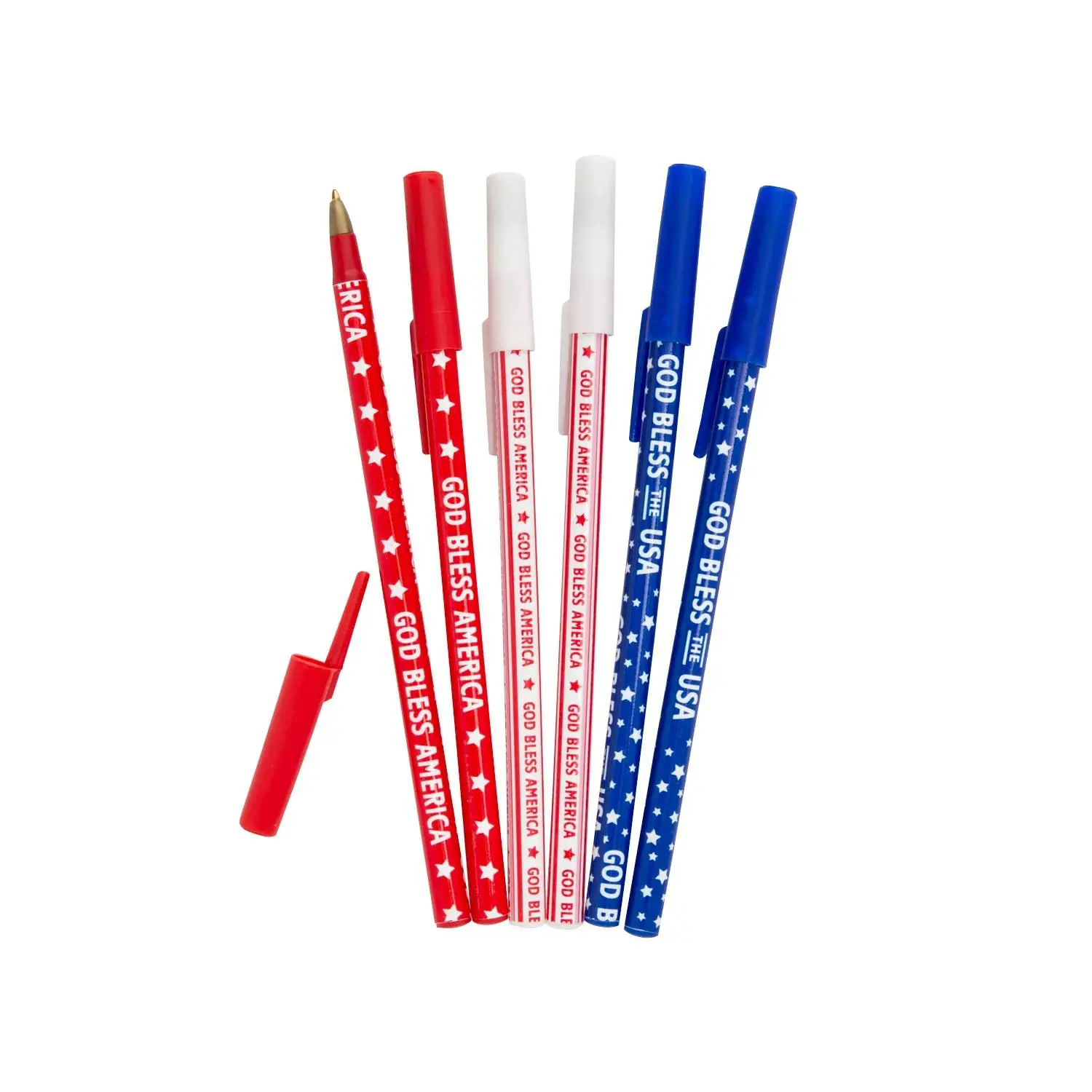 Bulk 72 Pc. Patriotic God Bless America Pen Assortment