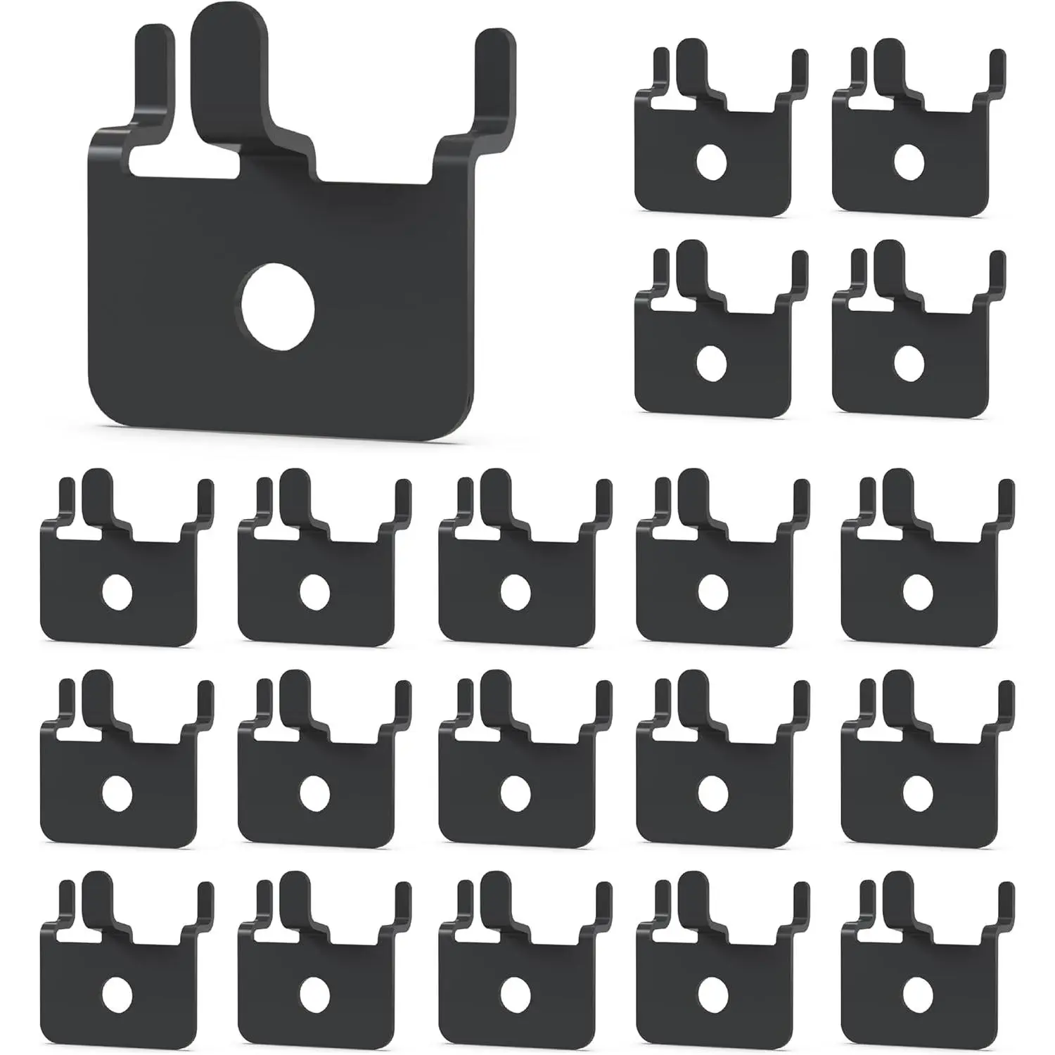 Pegboard Hooks - 20 count - Black  Coated - Fits 1/4 and 1/8 Pegboard - Heavy Duty Peg Board Hooks for Hanging - Versatile and Stylish Peg Board Hooks, Highly Adaptable
