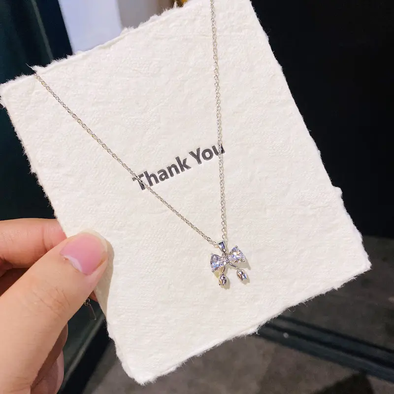 D33 Silver Zircon Bow