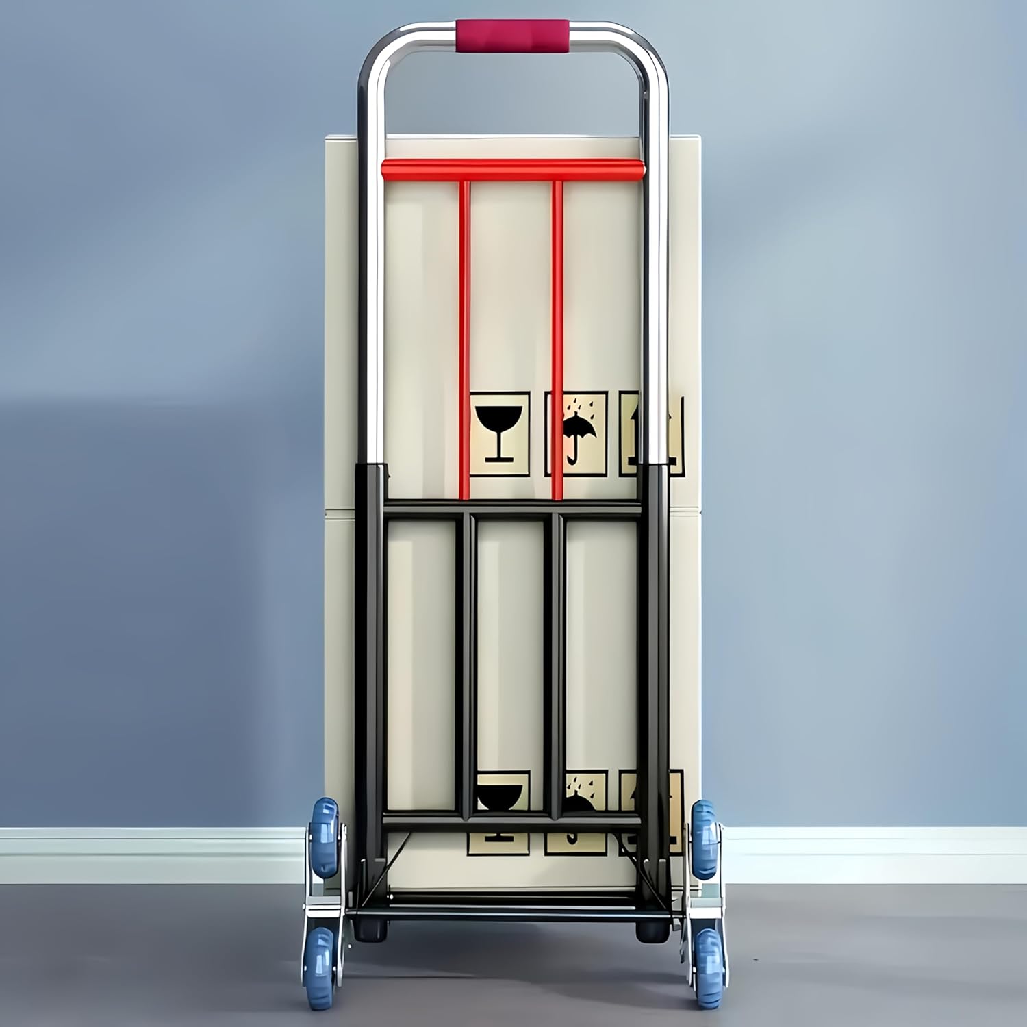 Folding Hand Truck Stair Climbing Cart Portable Luggage Dolly bear 240lbs for Travel Moving Shopping Office Sports Equipment Transport