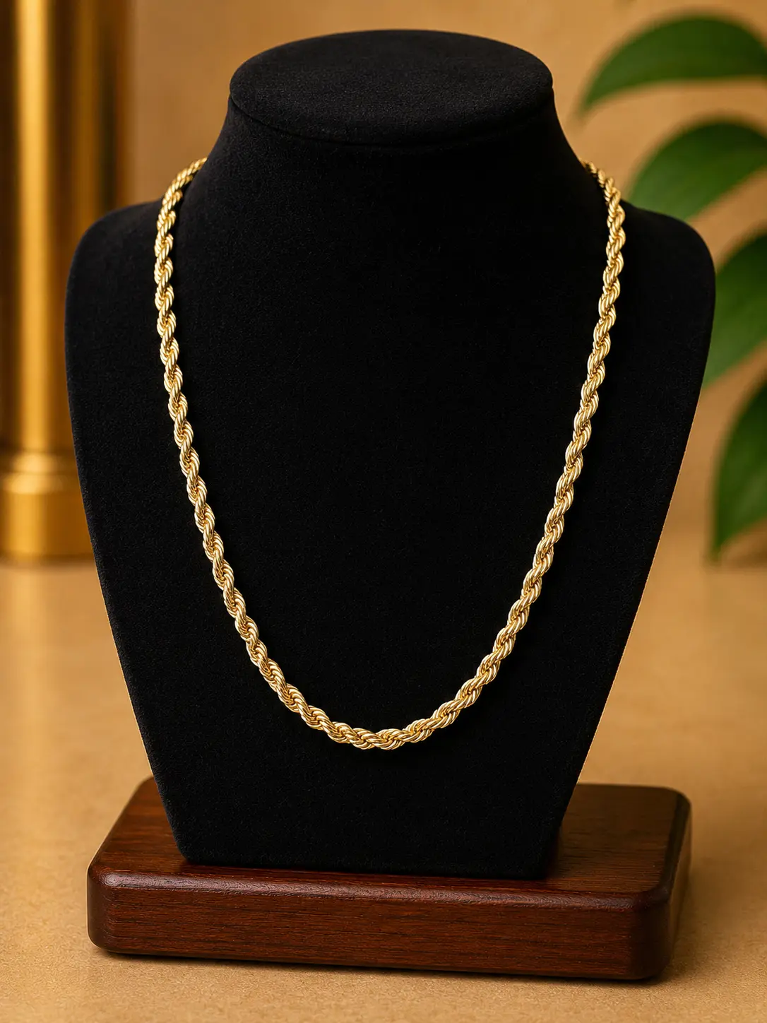 14k Gold Filled in Brass 24in 6mm Heavy Rope Chain