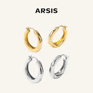 Mix & Match Textured Huggie Earrings | 18K Gold or Platinum-Plated Dainty Hoops with 925 Silver Posts