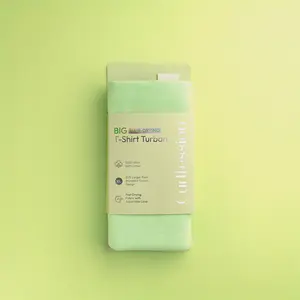 Curlfession NEW: T-Shirt Scrunch Turban - XL Ultra-Thick Cotton Towel for Curly Hair Care & Frizz Control