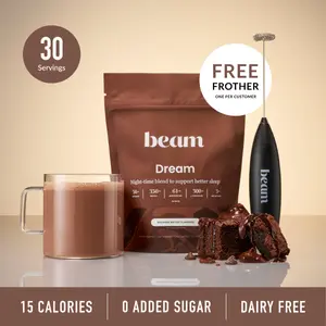 Beam Dream - Viral Nighttime Hot Cocoa, 20-30 servings/bag, 5 Flavors, 30M+ Nights of Improved Sleep with Melatonin, L-Theanine, & Magnesium, No Added Sugar | DealsForYouDays