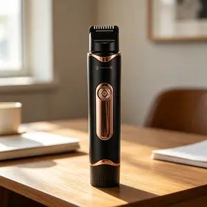 Multi-Use Rechargeable Grooming Trimmer, 3 Interchangeable Heads, LCD Display, Men’s Shaving, Nose Hair & Body Hair Removal, Daily Care
