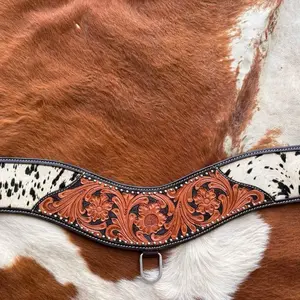 Heavy Duty Genuine Hair On Tripping Style Western Breast Collar Horse Size