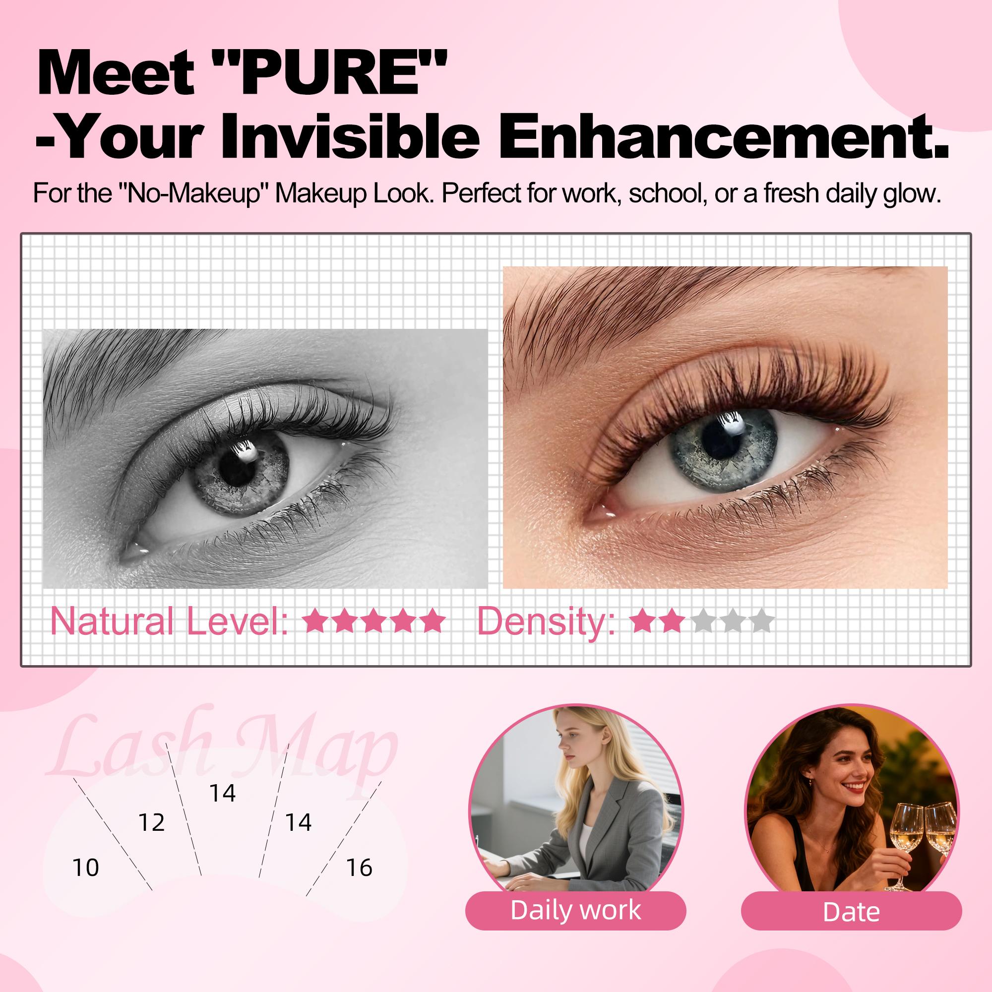 LOCOLI DIY Lash Cluster Kit - Invisible Soft Band & Waterproof Bond and Seal with Remover. Professional Salon Look at Home. Long Lasting, Pure Clean Look, Beginner Friendly. False Eyelash Extensions