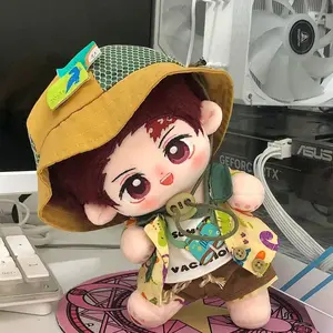 20cm Anime Demon Slayer Kamado Tanjirou Plush Toy Cartoon Stuffed Soft Toy Dress Up Cotton Doll Body Birthday Gift For Children