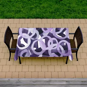 360 Stand Large Abstract Rings Tablecloth, 58x102 in Water Resistant Soft Household Kitchen Linen Textile, Indoor/Outdoor Soft Furnishing (C1TCLRGE63ZR6Y)