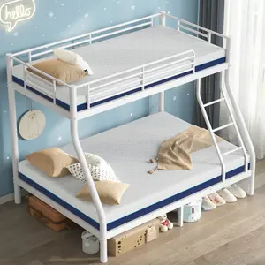 Twin Over Full Bunk Bed with Memory Foam Mattress, Heavy Duty Bunk Bed with Ladder and Guardrail for Teens/Adults, Space-Saving, No Box Spring Needed