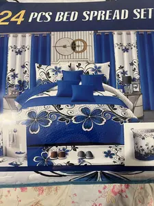 24-Piece Bedroom Bedding Set, Soft Textile Soft Furnishings Collection