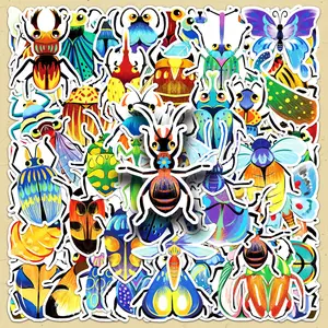 Insect Pattern Sticker, 102pcs/set Colorful Graffiti Decorative Stickers, DIY Decals for Scrapbooking & Journal Making
