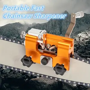 Portable chain saw sharpener, chain saw sharpening kit, fast chain saw sharpening tool, portable hand crank chain grinder, electric chain saw file/sharpening accessories, suitable for various chain saws