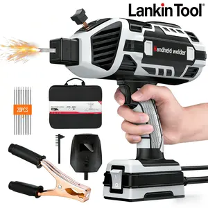 Lankin Tool Handheld Welding Machine - 110V IGBT Inverter Handheld Welder, 20-120A Portable ARC Welder, Hot Start & Anti-Stick for 3/32"-1/8" Welding Rods, Father's Day Gift for Men(Grey)