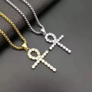 Stainless Steel Ankh Pendant Necklace - Simple Design with Elegant Finish
