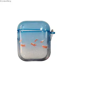 2026 New Ins Bubble Goldfish AirPods Case, Creative Stylish Protective Cover Compatible with AirPods Pro 2/3/4, Shockproof Anti-Scratch Wireless Earphone Shell, Trendy Aesthetic Accessory for Daily Use and Holiday Gifts
