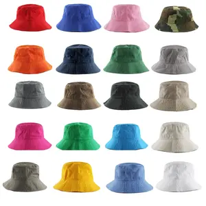 Unisex Bucket Hat Cotton Denim Packable Summer Travel Beach Sun UV protection