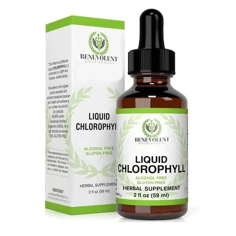 Benevolent Liquid Chlorophyll Drops  4 Month Supply, Alcohol Free