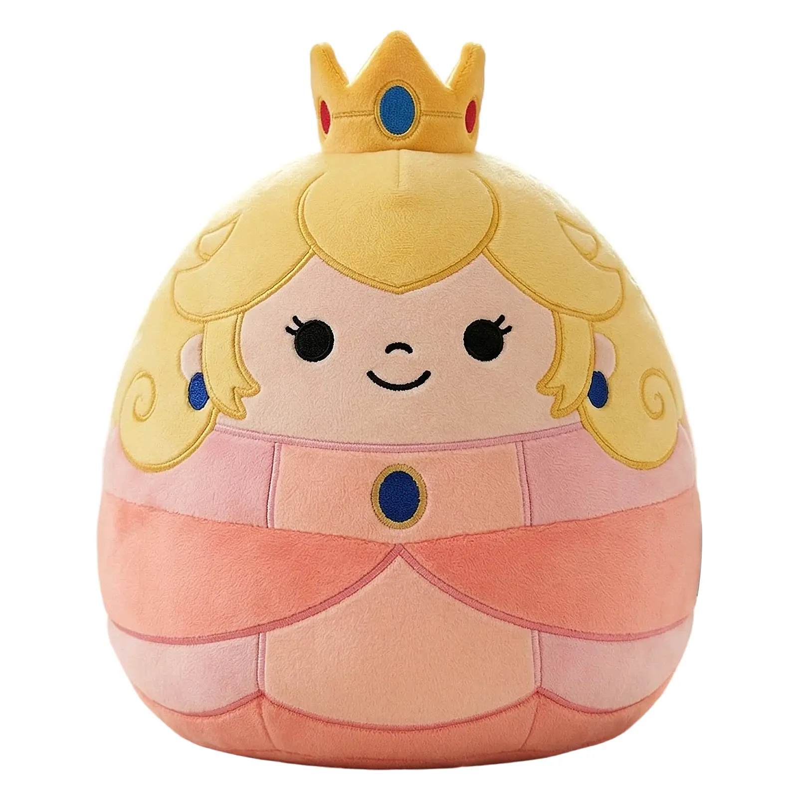 Cartoon Princess Plush Toy - Kawaii Pastel Stuffed Figure with Plush Fabric, Crown, Royal Pink Design, Vanity Cushion, Easy-to-Carry Bed/Couch Room Decoration for Fans