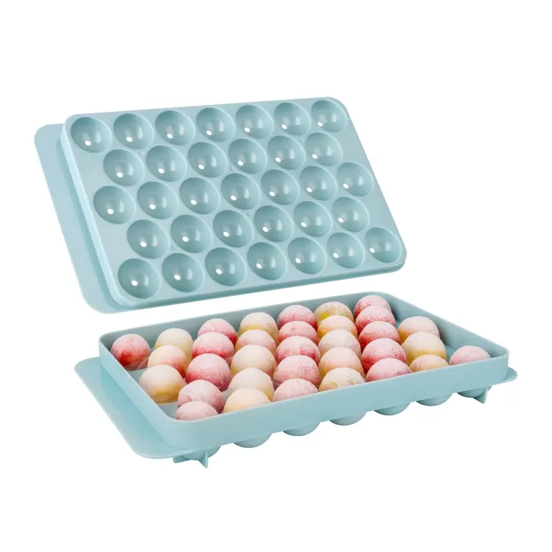 Ice Cube Trays with Lid Freezer Easy Release ice maker for cold Coffee or Drinks Recycle Kitchen mold Utensils
