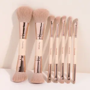 Maange 7-Piece Makeup Brush Set, Foundation Brush, Blush Brush, Loose Powder Brush, Eyeshadow Brush, Concealer Brush, Ideal for Home and Travel