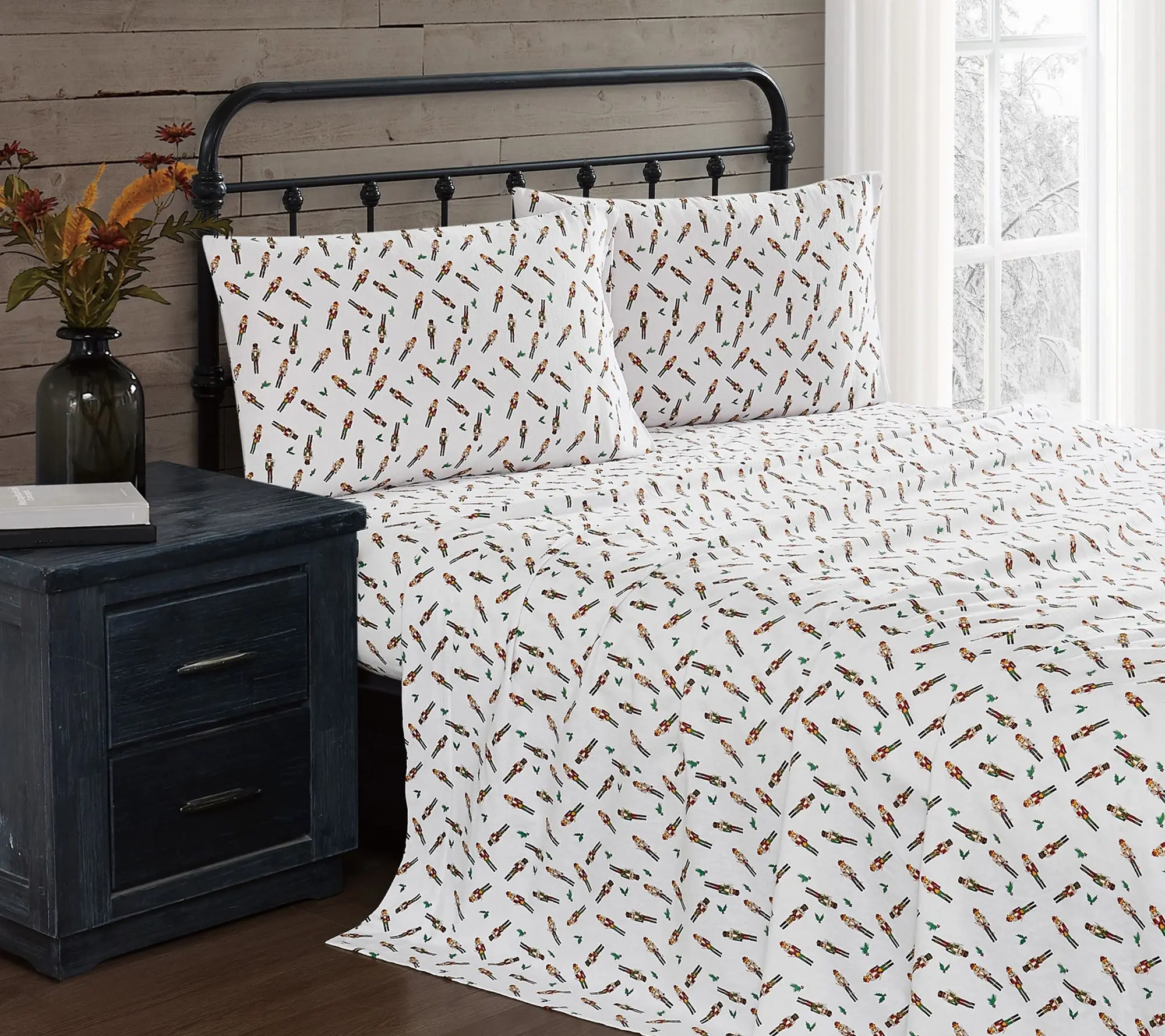 Truly Soft Nutcrackers King Flannel Sheet Set Truly Soft Nutcrackers King Flannel Sheet Set