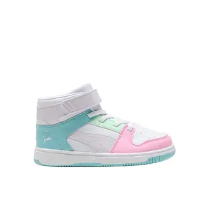 Little Kid's Puma Rebound Layup RCL V PS Wht-Lilac Frost Lake (403063 03)