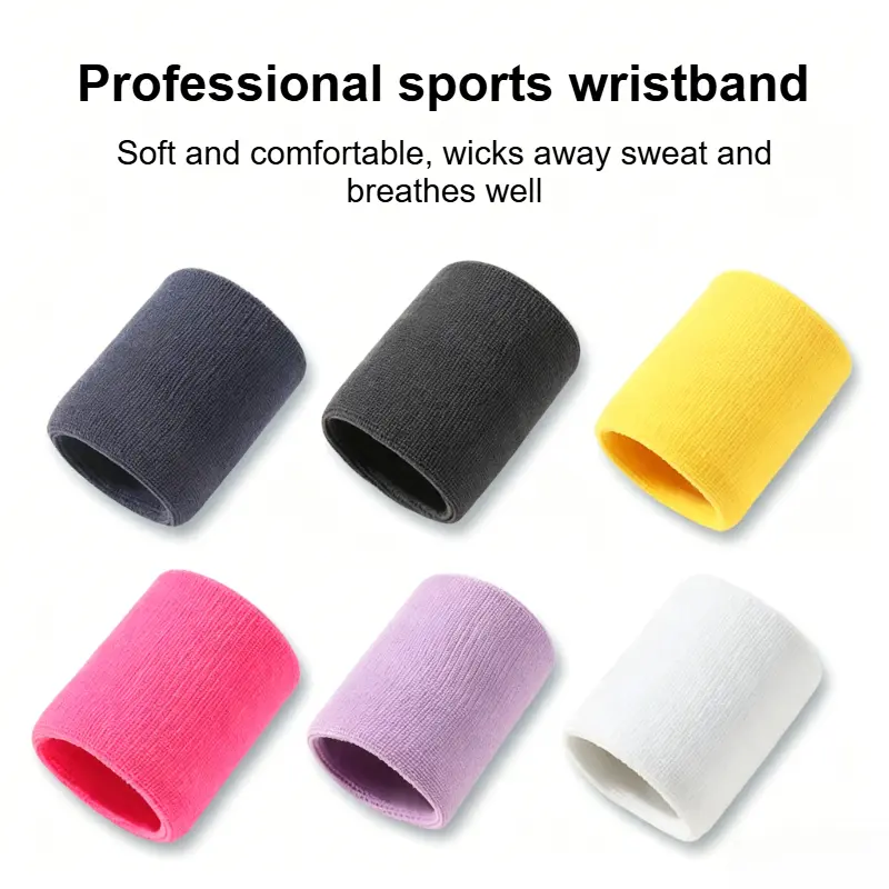 Sweat Management Sports Wristbands, 1/3/6-Piece Absorbent Fabric Wristbands, Football Accessories, Comfortable Fit for Gym, Training, Outdoor Activities, Football Equipment, Youth, Elastane, All Seasons, Polyester Blend, Athletic Performance Sports Wristb