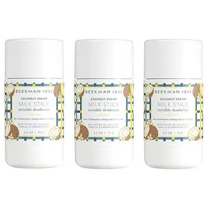 Beekman 1802 Goat Milk Coconut Cream Milk Stick Deodorant 3pk