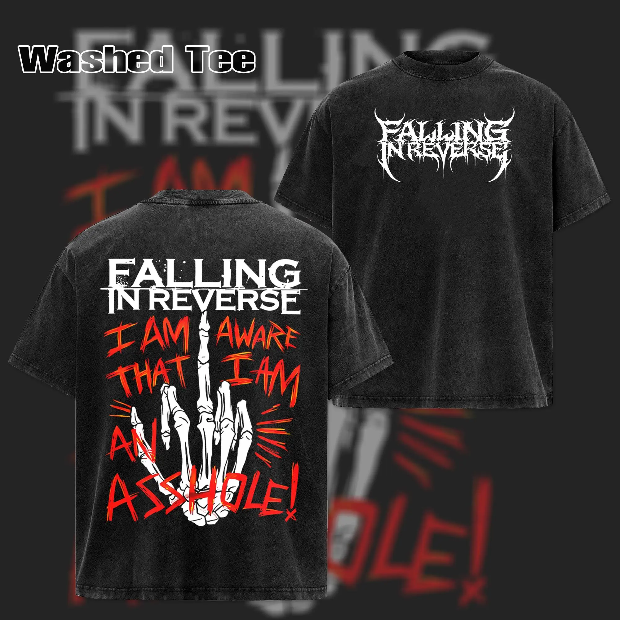 [Collection] Retro Falling In Reverse band T-Shirt , Falling In Reverse T-shirt , Rock Band Shirt, Retro Music Tee, Rock Music Lover Shirt, Vintage Band Shirts Casual Fabric Fit Top , Top Men's and Women's Clothing