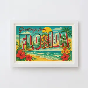 Florida Postcard Art Print