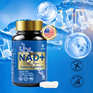 NAD+ 1500mg Capsules, 12-in-1 Formula, Supports Energy Boost, Anti-Skin Aging & Cellular Repair, 60 Count