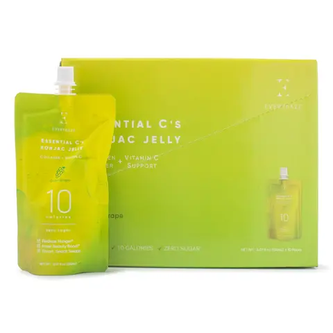 EVERYDAZE Essential C's Collagen + Vitamin C Konjac Jelly Green Grape Flavor 150ml/10 pks 1 case