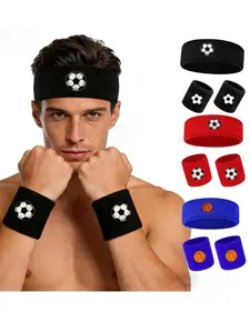 3pcs/set Sports Wristbands, Football Running Universal Breathable Sweat Absorbing Headband Set, Tennis Basketball Anti-Twist Wrist Straps