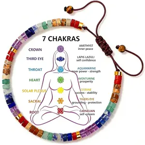 Inspirational Gifts for Women 7 Chakras Healing Natural Stone Bracelets Get Well Soon Thinking of You Gift for Best Friends Sister Girls