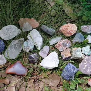 Mega Crystal Gem Mining Bucket - 1 Gallon Bucket, 12 -14 lbs Total - Over 5 lbs of Gemstones and Crystals and Pyrite