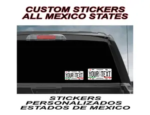 Custom Stickers states of mexico, 2 pack of stickers in 2 sizes, novelty stickers from the states of mexico