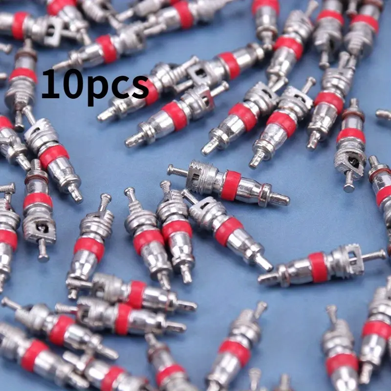 10pcs Automotive Truck Car Alloy Tire Valve Stem Core Parts Replacement Tire Zinc Alloy Valve Stem Core Parts Automotive Parts Accessories